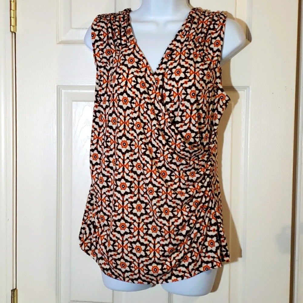 Studio 1940 front rap sleeveless top